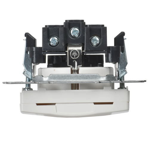 BRITE Розетка 1-местная с заземлением с защитными шторками и крышкой 16А IP20 РСбш10-3-БрБ белый IEK