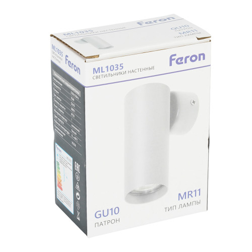 Светильник Feron ML1035 настенный под лампу GU10, черный Светильник Feron ML1035 настенный под лампу GU10, черный