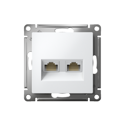 ATLASDESIGN РОЗЕТКА двойная компьютерная RJ45+RJ45 кат. 5e, механизм, ЛОТОС