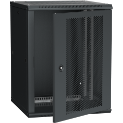 ITK Шкаф LINEA W 15U 600х600мм дверь перфорированная черный RAL9005