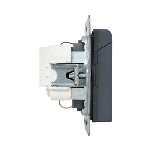 Механизм роз., 16А, IP44, с.з., с.ш., c крышкой, графит., Эпика EKF Механизм роз., 16А, IP44, с.з., с.ш., c крышкой, графит., Эпика EKF