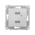 Розетка 2-м USB СП Pixel тип A+A 5В 1х2.1А 2х1.05А механизм алюм. TOKOV ELECTRIC TKE-PX-2USB-C03 Розетка 2-м USB СП Pixel тип A+A 5В 1х2.1А 2х1.05А механизм алюм. TOKOV ELECTRIC TKE-PX-2USB-C03