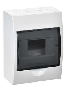Корпус пластиковый ЩРН-П-6 черная прозрачная дверь IP41 GENERICA