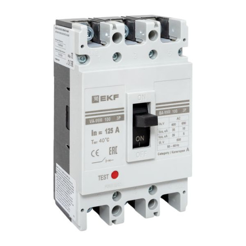 ВА-99М 100/125А 3P 10In 35кА с термомагнитным расцепителем EKF