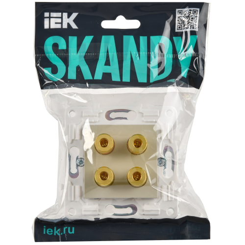 SKANDY Аудиорозетка 4-местная SK-A01B бежевый IEK SKANDY Аудиорозетка 4-местная SK-A01B бежевый IEK