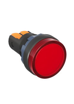 Сигнальная лампа со встроенным диодом 220В, красная, зажим Plug-In