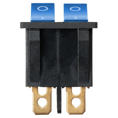 Выключатель двухклавишный KCD3-221N 250В AC/DC, 1P, 15А, (6с), ON-OFF, черный корпус, две синие клавиши с LED подсветкой TDM Выключатель двухклавишный KCD3-221N 250В AC/DC, 1P, 15А, (6с), ON-OFF, черный корпус, две синие клавиши с LED подсветкой TDM
