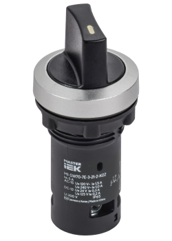 Переключатель IP65 2 позиции моноблок 1NO+1NC чёрный MASTER IEK