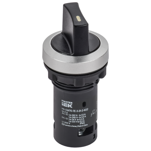 Переключатель IP65 2 позиции моноблок 1NO+1NC чёрный MASTER IEK