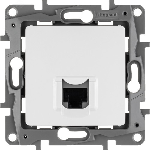 Розетка компьютерная RJ45 категория 5Е UTP белый ETIKA