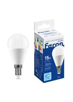Лампа светодиодная Feron LB-990 Шарик E14 15W 175-265V 6400K