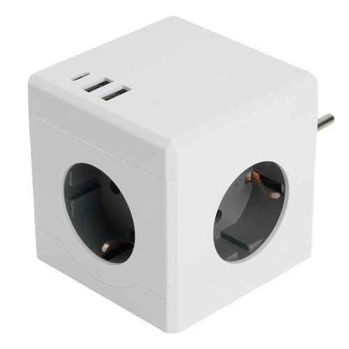 Разветвитель сетевой 3-местный с/з STEKKER ADP16-33-21, 250V, 16A, ABS пластик, белый Разветвитель сетевой 3-местный с/з STEKKER ADP16-33-21, 250V, 16A, ABS пластик, белый