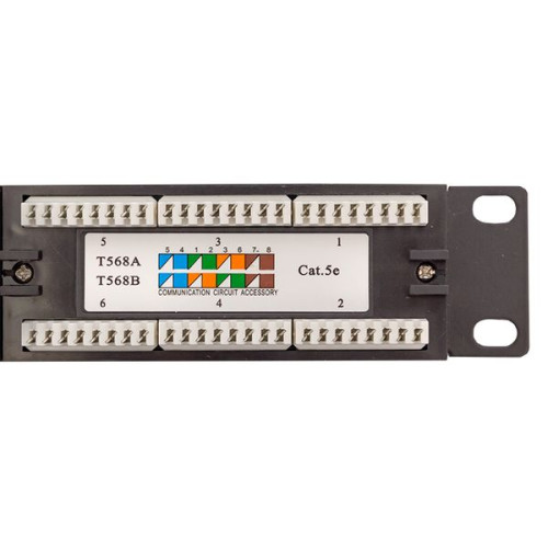 Патч-панель TERACOM 19'' Cat.5E 1U неэкран. UTP 24 порта RJ-45 110 IDC Патч-панель TERACOM 19'' Cat.5E 1U неэкран. UTP 24 порта RJ-45 110 IDC