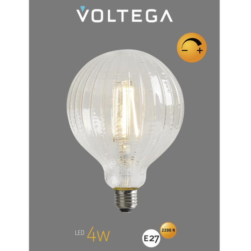 Лампа светодиодная филаментная Loft 271 YX-G125175LXFEC01 4Вт 2200К E27 DIM Voltega 8575 Лампа светодиодная филаментная Loft 271 YX-G125175LXFEC01 4Вт 2200К E27 DIM Voltega 8575