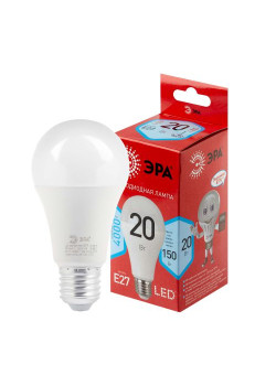 Лампа светодиодная RED LINE LED A65-20W-840-E27 R 20Вт A65 груша 4000К нейтр. бел. E27 Эра Б0049637