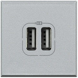 Axolute разъём для зарядки 2хUSB, алюминий