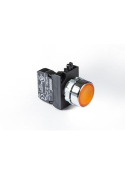 Кнопка нажимная круглая CM100DS (1НО) желт. EMAS CM100DS