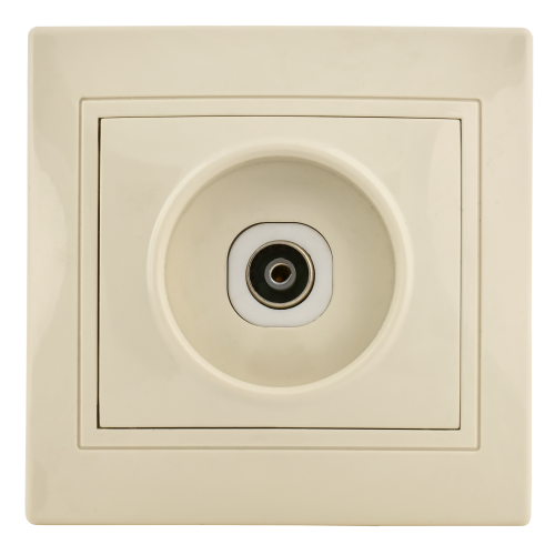 KVARTA Розетка 1-местная TV РТВ10-ККм кремовый GENERICA