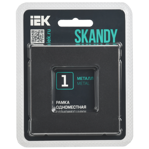 SKANDY Рамка 1-местная SK-F31Bl металл черный IEK SKANDY Рамка 1-местная SK-F31Bl металл черный IEK