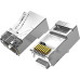 Коннектор Vention RJ45 (8p8c), FTP, cat. 6A, под витую пару, экранированный (10шт.) (IDFR0-10) Коннектор Vention RJ45 (8p8c), FTP, cat. 6A, под витую пару, экранированный (10шт.) (IDFR0-10)