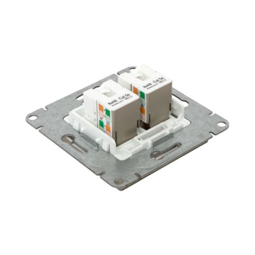 Механизм роз., RJ45 - 2шт, (cat5), шамп., Эпика EKF Механизм роз., RJ45 - 2шт, (cat5), шамп., Эпика EKF