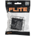 FLITE Розетка без заземления с защитными шторками безвинтовое крепление 10А РСш01-1-ФлЧ черный IEK
