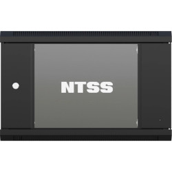 Шкаф коммутационный NTSS NTSS-W12U6060GS-BL настенный 12U 570x600мм пер.дв.стекл 60кг черный 500мм 27кг 220град. 635мм IP20 сталь