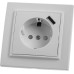Розетка 1-местная с/з STEKKER, PST16-9011-01, 250В, 16А с защитной шторкой и с USB, серия Эрна, белый Розетка 1-местная с/з STEKKER, PST16-9011-01, 250В, 16А с защитной шторкой и с USB, серия Эрна, белый