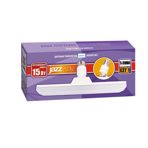 Лампа светодиодная PLED T-tube 15Вт 4000К нейтр. бел. E27 160-265В JazzWay 5019867 Лампа светодиодная PLED T-tube 15Вт 4000К нейтр. бел. E27 160-265В JazzWay 5019867