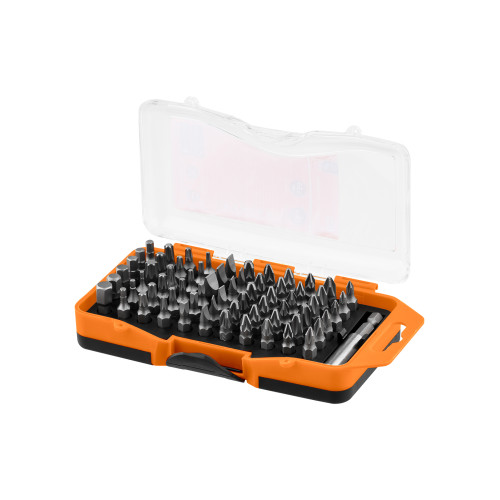 Набор бит №4, 66 бит: SL, PH, PZ, HEX, TORX, SQ,  удлинитель, сталь CR-V, в пласт. держ.«Алмаз» TDM