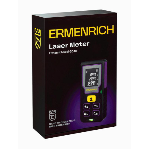 Рулетка лазерная Reel PLUS GD40 фиолет. Ermenrich 84643 Рулетка лазерная Reel PLUS GD40 фиолет. Ermenrich 84643