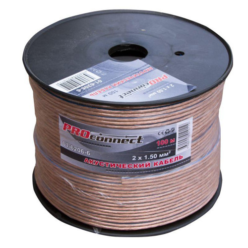 Кабель Stereo 2х1.5 BLUE LINE бухта (м) PROCONNECT 01-6206-6 Кабель Stereo 2х1.5 BLUE LINE бухта (м) PROCONNECT 01-6206-6