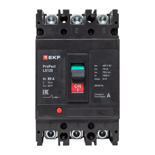 ProPact LS125 80А 3P 18кА EKF ProPact LS125 80А 3P 18кА EKF
