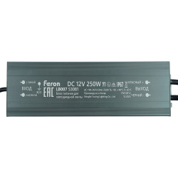 Трансформатор электронный для светодиодной ленты 250W 12V IP67 (драйвер), LB007 FERON