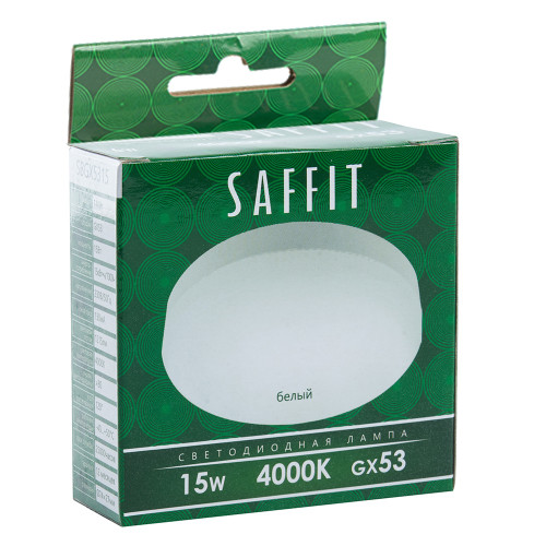 Лампа светодиодная SAFFIT SBGX5315 GX53 15W 230V 4000K Лампа светодиодная SAFFIT SBGX5315 GX53 15W 230V 4000K