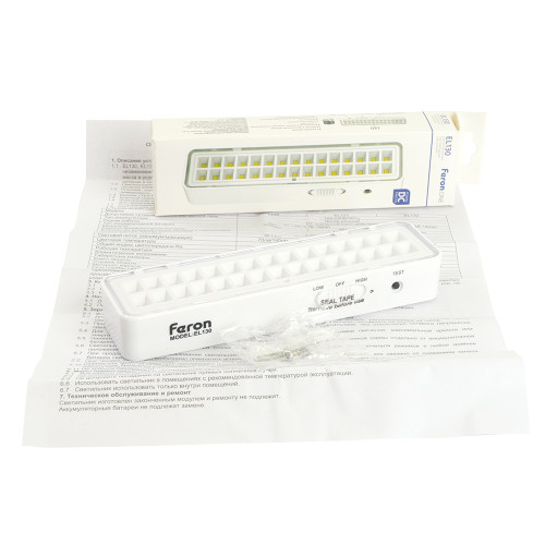 Светильник аккумуляторный Feron.One, 30LED DC, белый, EL130 Светильник аккумуляторный Feron.One, 30LED DC, белый, EL130
