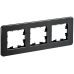 BRITE Рамка 3-местная РУ-3-1-Бр металл черный RE AL IEK BRITE Рамка 3-местная РУ-3-1-Бр металл черный RE AL IEK