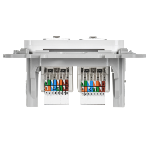 FLITE Розетка 2-местная компьютерная RJ45 категория 6 UTP РК6-2-0-ФлБ белый IEK