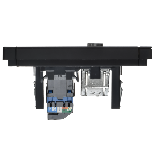 FORTE&PIANO Розетка двойная TV+RJ45 кат.6 FP137M металл черный IEK FORTE&PIANO Розетка двойная TV+RJ45 кат.6 FP137M металл черный IEK