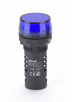 Лампа комм. ADDS D22 LED син.220В AC/DC ЛK-22