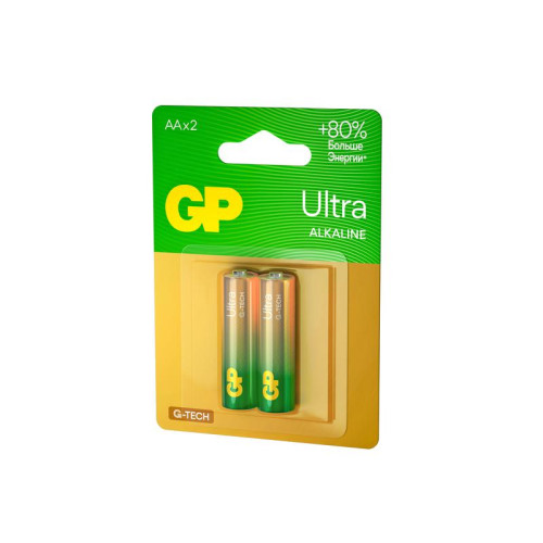 Элемент питания алкалиновый AA/LR6 1.5В Ultra Alkaline G-Tech 15AUA21-2CRSBC2 20/80 (блист.2шт) GP 1229