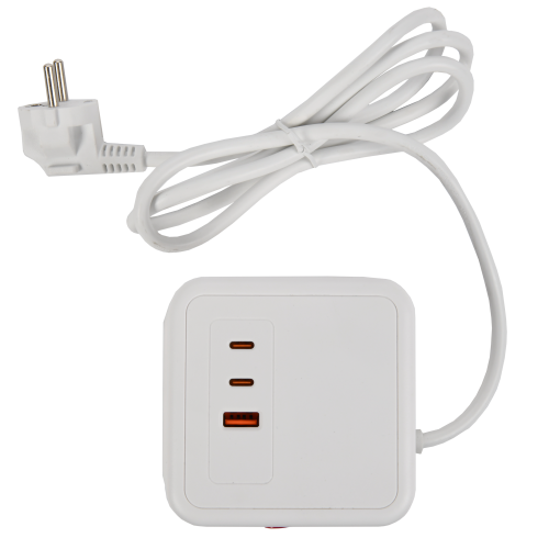 Удлинитель У08K 8 мест 2P+PE 1,5м 3х1,0мм2 16А/250В USB A+C 20Вт белый DOMINIC IEK Удлинитель У08K 8 мест 2P+PE 1,5м 3х1,0мм2 16А/250В USB A+C 20Вт белый DOMINIC IEK