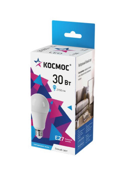 Лампа светодиодная А70 30Вт 4500К Е27 174-265В КОСМОС LkecLED30wA70E2745