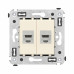 Компьютерная розетка RJ-45 без шторки в стену, кат.6 двойная экранированная, Avanti, ванильная дымка Компьютерная розетка RJ-45 без шторки в стену, кат.6 двойная экранированная, Avanti, ванильная дымка