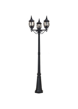 Светильник садово-парковый Feron 8115/PL8115 столб 3*100W E27 230V, черный