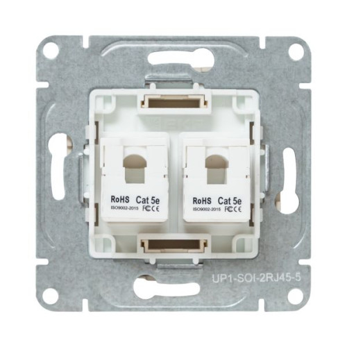 Механизм роз., RJ45 (cat5), крем., Эпика EKF