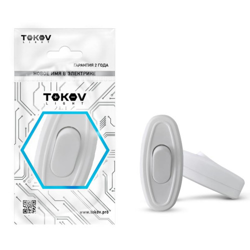 Переключатель на шнур 6А 250В IP20 бел. TOKOV ELECTRIC TKL-SW-C01 Переключатель на шнур 6А 250В IP20 бел. TOKOV ELECTRIC TKL-SW-C01