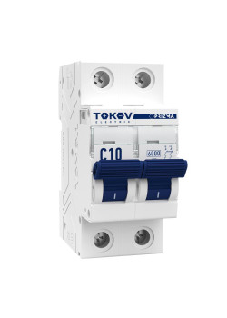 Выключатель автоматический модульный 2П 10А 6кА х-ка C TOKOV Electric TKE-PZ60-MCBI-2-10-C
