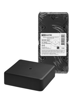 Коробка распаячная КР 100х100х29 ОП черная IP40 TDM