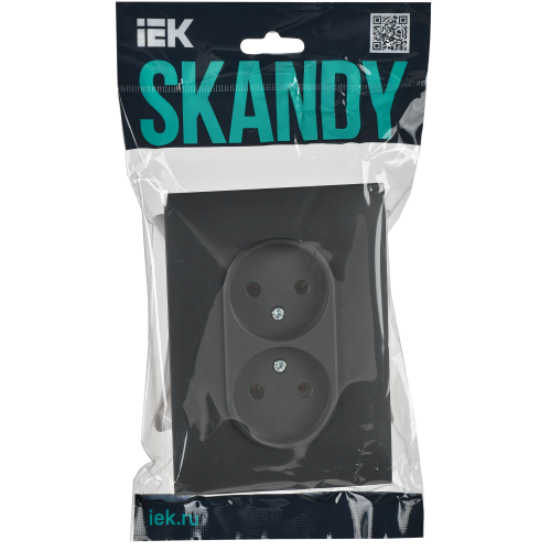SKANDY Розетка 2-местная без заземления без защитных шторок 10А в сборе SK-R10T титан IEK SKANDY Розетка 2-местная без заземления без защитных шторок 10А в сборе SK-R10T титан IEK